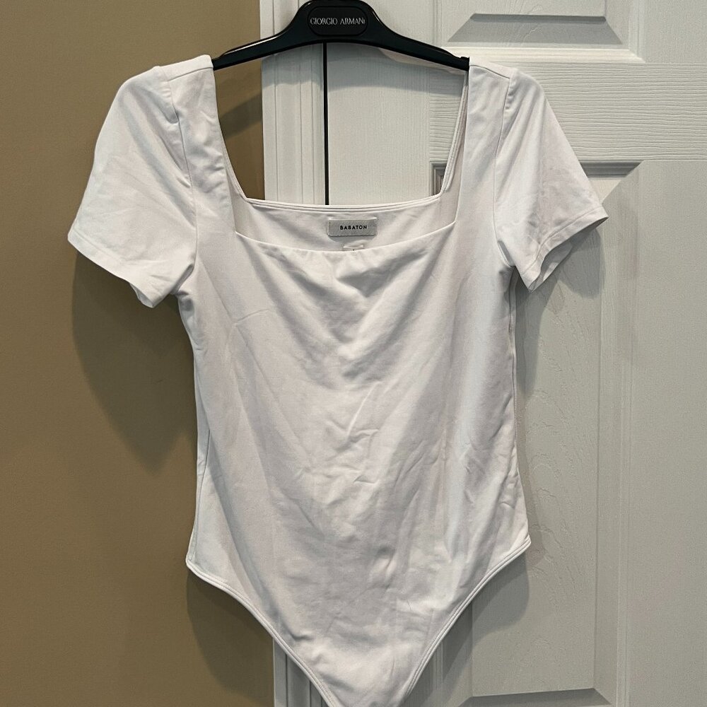 White Original Contour Squareneck Bodysuit